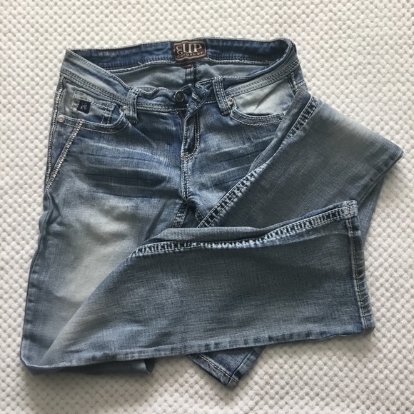 COWGIRL UP JEANS WITH STITCH DETAIL 26X34  NWOT - Picture 6 of 10